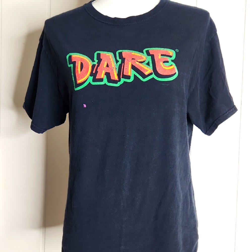 Vintage 90s Grunge Streetwear DARE Graphic Cotton Unisex T-Shirt